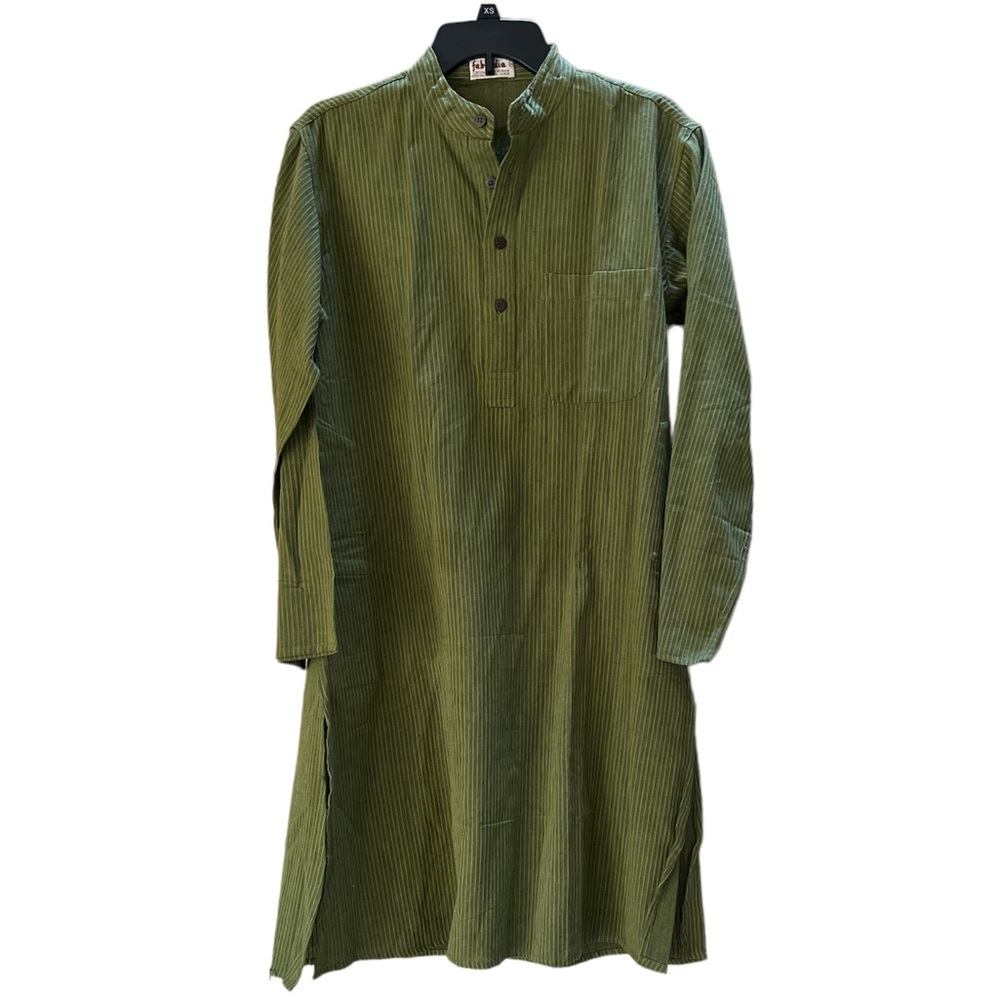 FabIndia Green Sherwani Style Kurta Top Size 36 Ethnic Festive Wear